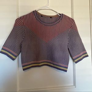 DKNY Multicolored Sweater Crop Top